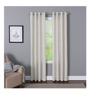 Style Selections 84.0-in White Light filtering Grommet Single curtain panel